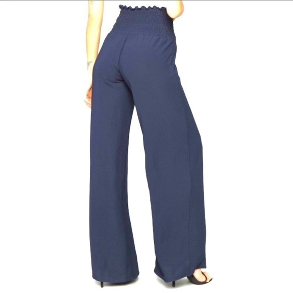 FASHION NOVA High Rise Smocked Waist WideLeg Pants - Picture 2 of 6